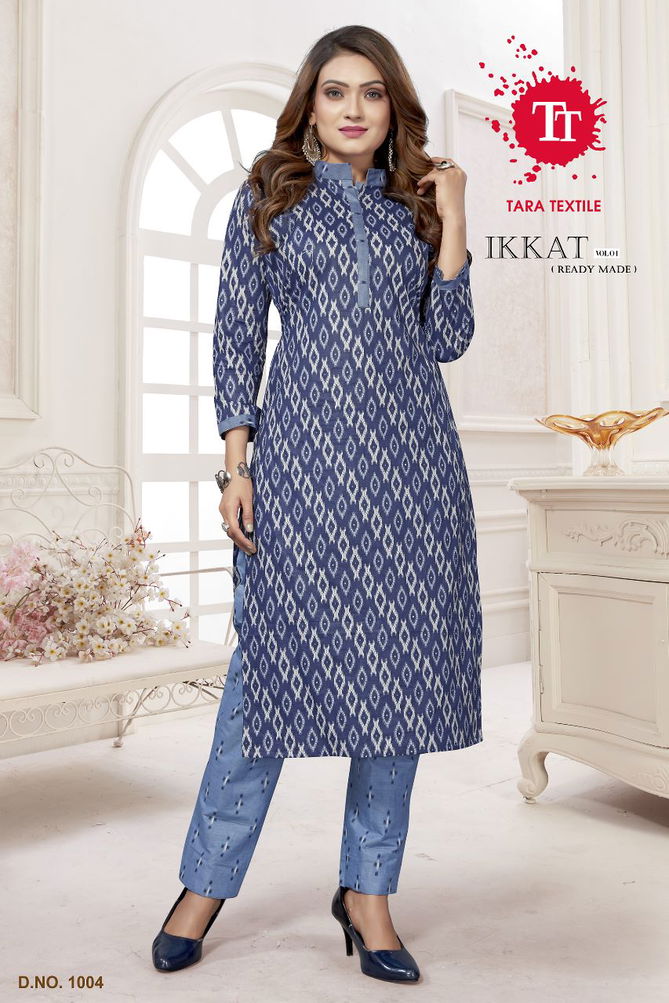 Ikkat Vol 1 By Tara Cotton Printed Kurti With Bottom Wholesale Shop In Surat
